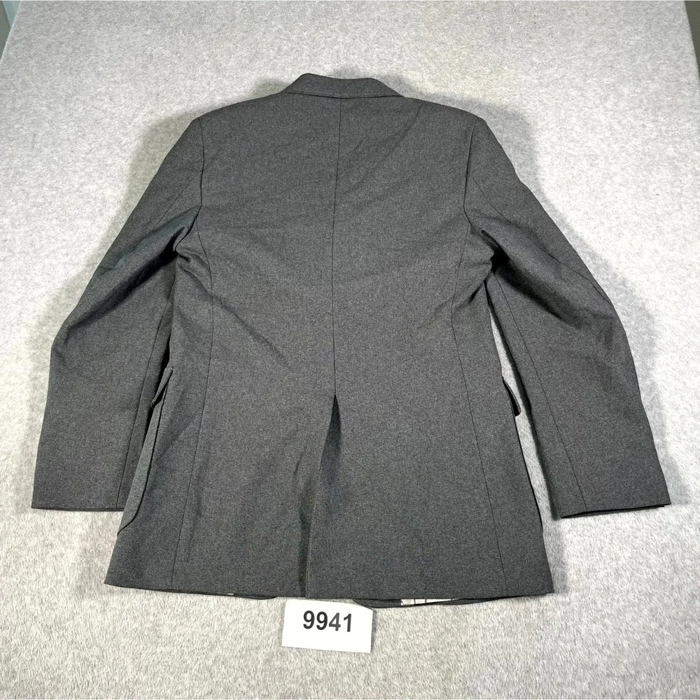 Oakton Ltd Blazer Jacket Mens 38R Gray Single Breasted Notch Lapel Business